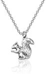 SEIRAA Squirrel Animal Lover Gift Cute Squirrel Pendant Necklace for Women Girls Best Friend (Squirrel Necklace)