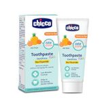 Chicco Toothpaste for Kids (1y-6y), Mix Fruit Flavour, 50g | Fluoride-Free | Removes Plaque, Helps Prevent Cavities