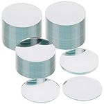 BELLE VOUS 100 Pack of Round Wall Mirror Tiles - 7.5cm / 3 Inches - Mirror Glass Tiles for DIY Projects, Crafts & Home Decoration - Mosaic Decor Mirrors for Living Room & Bedroom