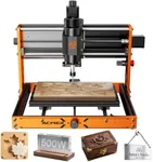 CNC Router Machine, ACMER Ascarva 3 S 500W CNC Milling Machine, Working Area 11.81” x 7.09” x 3.07” for Wood Plastic Metal Acrylic MDF Nylon Carving Cutting