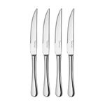 Robert Welch Radford Bright Cutlery Steak Knife, Set of 4. Made from Stainless Steel. Dishwasher Safe.