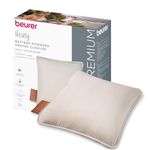 Beurer Heaty Heat pad, Cordless Heat pad with Battery, Heating pad with Automatic Switch-Off Function and 3 Temperature Settings, with Fast Heating, Soft Corded Fabric, White