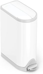 simplehuman Diaper Can with Odor Control System (Odorsorb Pods and Odorsorb Liners), 18 Liter/ 4.8 Gallon, White Stainless Steel