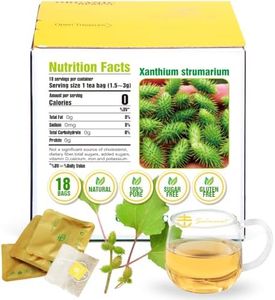 Soilmount 100% Natural Cocklebur Tea, Dried Cocklebur, Xanthium Strumarium, Chinese Herba, Decaffeinated Loose Leaf Tea, (苍耳/Canger/도꼬마리/Do Cco Ma Ri) Caffeine-Free, 18 Bleach-Free Tea Bags