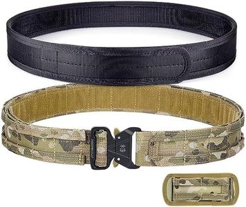 WarBull Tactical Battle Gun Belt, Quick Release Buckle Molle Belt with 1.57'' EDC Inner Belt for Law Enforcement, Shooter, Multicamo