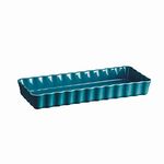 Emile Henry Small, Mediterranean Blue Rectangular Tart Dish, 1.7 qt