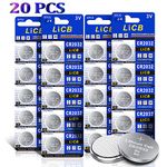 LiCB 20 PCS CR2032 Lithium Coin Battery- 240mAh Ultra High Capacity with Powerful 3V Output, Specialty Technology for tv remote,car fob,motherboard,Calculators and More(2032/DL2032)