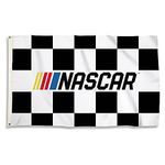 BSI PRODUCTS, INC. NASCAR Checkered 3x5 Outdoor Flag | Outside Decor or Flags for Room | Outdoor Decorations for Garden | Durable Outdoor Flags & Banners | Works with Flag Poles for Outside House