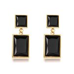 YouBella Jewellery Earrings for women Crystal Handmade Earrings for Girls and Women (Black)