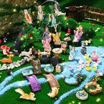 120 Pieces Garden Kit Garden Accessories Garden Animals Garden Miniatures Fairies Miniature Figurines Micro Landscape Ornaments Garden DIY Kit for Outdoor Garden Yard Lawn