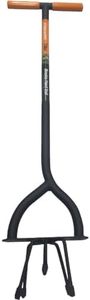 Fiskars 40" Steel Tiller, Long Handle Hand Tiller for Gardening, Garden Tool