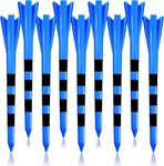 FINGER TEN Golf Tees Plastic Unbreakable Small 3 1/4 Inch 83mm 2 3/4 70mm With Five Claws Prong, Golf Tee Mixed Color Flat Strong Durable Long (Blue+Black Line, 30 Pack-3 1/4'' 83mm)