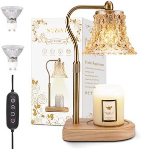 Candle Warmer Lamp with Timer, Candle Warmer Light with 2 Bulbs, 2/4/8H Timer Adjustable Height Candle Warming Lamp, Dimmable Candle Melting Lamp for All Scented Jar Candle Sizes, Amber (Amber)
