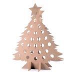 Thornton & France Wooden Advent Tree With 24 Holes | Tipsy Tree Wine Rack for 187mil Wine Bottles or 330ml Beer Bottles | Refillable Empty Advent Calendar For DIY Advent Gifts