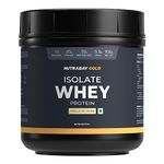 Nutrabay Gold 100% Whey Protein Isolate with Digestive Enzymes - 25g Protein, 5.8g BCAA, 4.3g Glutamic Acid - 500g, Vanilla Ice Cream