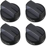 4 Pack W10339442 Gas Range Knob Black Replacement Part Compatible for Whirlpool Range/Stove/Oven- Replaces AP6019877 PS11753188 WPW10339442 WPW10339443 2311008