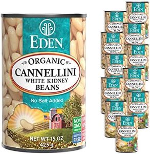 Eden Organic Cannellini White Kidney Beans, No Salt Added, 15-Ounce Cans (Pack of 12)