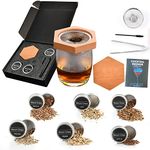 GEEZO Cocktail Smoker Kit,Six Flavors of Wood Smoker Chips Bourbon/Wiskey Drink Smoker Infuser,Bar Set, Birthday Gifts for him/Father/Husband/Father's Day/Halloween/Christmas(NO Butane)