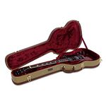 Crossrock Hard-Shell Wood Case-Stainless Steel Latches, Sponge Lining, Metal Feet, Storage Space-for SG Electric Guitars-Vinyl Tweed (CRW620SGTW)