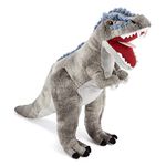 Zappi Co Plush Children's Stuffed Soft Cuddly Plush Toy-Part of Safari Animals Collection, Perfect for Kids (31cm Depth)(T-Rex Dinosaur)