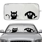 Folding Front Car Sunshade, Funny Sun Shade for Window, UV Protection, Ordinary Family Car, Small SUV, 150 x 84 cm