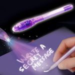 LITTLEMORE- Invisible Marker Magic Pen (3 Pieces) with UV-Light Birthday Return Gifts for for kids