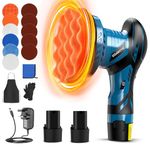 Car Buffer Polisher DAXIEFOO Car Polisher with 2500mAh Battery, Cordless Buffer Polisher, 6 Variable Speed, 6 inch Car Buffers and Polishers Kit for Auto Detailing/Waxing/Polishing