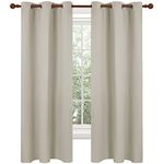 Deconovo Light Beige Curtains for Living Room, Kids Blackout Curtains for Bedroom, Room Darkening Thermal Insulated Blackout Curtains for Nursery Room, 38 x 72 Inch, Light Beige, 2 Panels