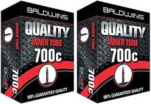 Baldwins PAIR 700c Cycle/Bike Inner Tubes 700 x 28c to 45c (Fits any 28c, 30c, 32c, 35c, 38c, 40c, 42c, 45c) Presta/French Type Valves (Pack of 2)