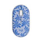 Logitech M340 Wireless Mouse with Limited Edition Prints, USB Receiver and Silent Clicks, Portable Wireless Mouse for Laptop, PC, Windows, Chrome, Surface – Blue Floral