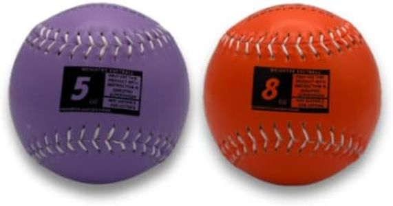 SHOP PLAY 9 Weighted Softballs | Leather Softball Weighted Balls (Set of 2) for Pitching | 11” Inch Weighted Softballs for Youth Level | Improve Power & Accuracy