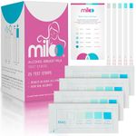 Breastmilk Alcohol Test Strips for Breastfeeding Moms 25 Strips - Quick Result Reliable Breastmilk Tests for the Presence of Alcohol in Breast Milk with Graded Results by Miloo