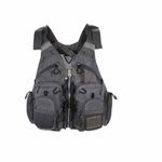 Fishing Vest with Removable Floatation, Versatile Outdoor Jacket, Black (Deep space gray)