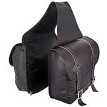 HILASON Leather Horse Saddle Bag Leather Chap for Trail