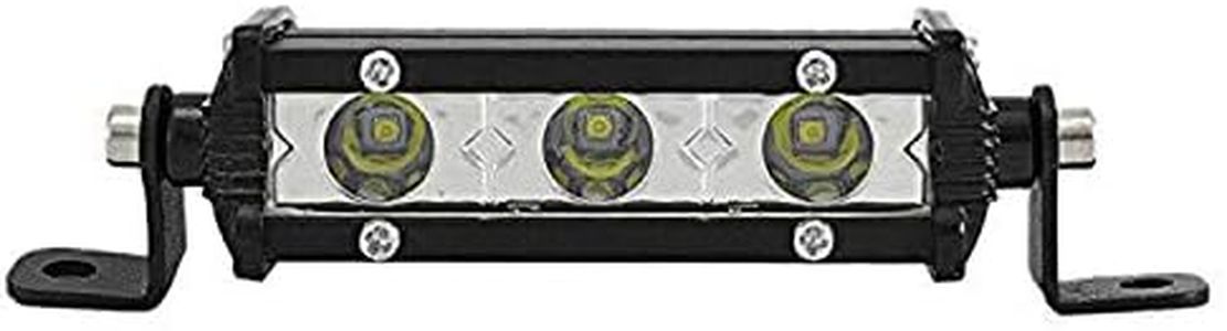 SKYWORLD Single Row LED Light Bar 4 Inch 15W Low Profile Ultra Thin Mini Headlight on Grill Front Rear Bumper Reverse Light for Truck ATV UTV SUV 4X4 4WD Trailer