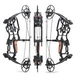 ZSHJGJR Archery Triangle Compound Bow 50-75lbs Hunting Short Axis for Adults Right/Left Handed Outdoor Fishing Competition Composite (Bow Only, Black Color), Black/Camo