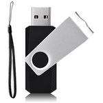 USB Stick 128GB, K&ZZ 128GB 2.0 USB Drive with Lanyard, Flash Drive with LED Light for Computer PC Laptop TV Car (128G, Black)