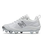 New Balance Women's Fresh Foam Velo V2 Molded Softball Shoe, White/White, 13 Wide