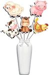 5 Pcs Large Farm Animals Centerpieces | Farm Animals Baby Shower, Birthday Party Supplies | Barnyard Farm Animals Table Toppers Decorations