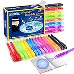 GIFTINBOX Invisible Ink Pen, 16PCS Spy Pen for Kids with UV Light Magic Marker for Secret Message, Valentine Party Favors Set for Kids, Classroom Prize Exchange Gift for Students, Valentines Gift for Kids Boys Girls