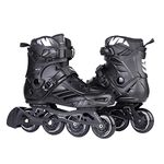 Inline Skates, High Performance Outdoor Fitness Inline Skates for Women Men Adult (US Men 8/Women 9, Black 40)