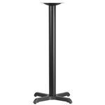 Flash Furniture 22'' x 22'' Restaurant Table X-Base with 3'' Dia. Bar Height Column