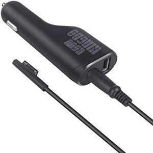 Surface Pro Car Charger Surface Laptop Car Charger,36W 12V 2.58A Power Supply for Microsoft Surface Pro 3/4/5/6/Book/Go,Surface Pro 9,Surface Laptop car charger with USB 2.0 Port(5Ft Cord)&Travel Case