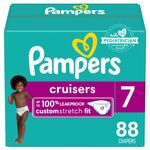 Pampers Diapers Size 7, 88 Count - Cruisers Disposable Baby Diapers, (Packaging May Vary)