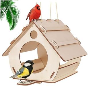 Wooden Bird Feeder, Bird House, Traditional Bird Nesting House, Birds Nesting Box,Garden Birdhouse, Bird Feeder Shelter, Outdoor Bird Houses for Tree Bird House Backyards Hummingbird Feeder