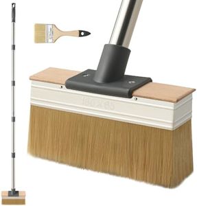 Mitclear Deck Stain Brush Applicator with Long Handle(59IN), 7IN Wide Deck Paint Brushes for Applying Stains, Paints and Sealer on Outdoor Wood Deck, Fence, Patio, Wall, Furniture