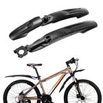 sorliva Bike Mudguard Set,Adjustable Mountain Road Bicycle Mud Guard Cycling Tire Front and Rear Fenders for 24/26/27.5/28/29 inches MTB Bike Parts