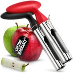 Zulay Kitchen Premium Apple Corer Tool - Ultra Sharp, Stainless Steel, Serrated Blades for Easy Coring - Easy to Use & Clean, Durable Apple Corer Remover for Baking Apples & More