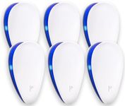 New Electronic Pest Repeller, Plug-in Insect Repellent for Spiders, Mices, Mosquitoes, Roaches, Bugs, Flies, for Home Indoor -Non-Toxic Eco-Friendly, Human & Pet Safe [6 Pack]