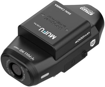 MUFU MF-BDVR004B Drive Recorder, for Motorcycles, Front and Rear Camera Recording, Instantaneous Recording, Helmet, Motorcycle, Bicycle, WiFi, 2 Megapixels, Full HD, IP66 Waterproof, Dustproof, 4,000